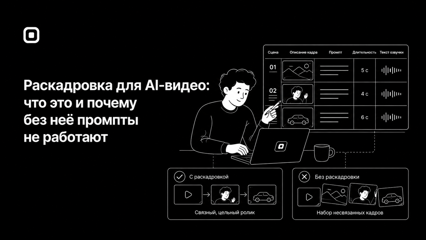 Раскадровка для AI-видео: что это и почему без неё промпты не работают